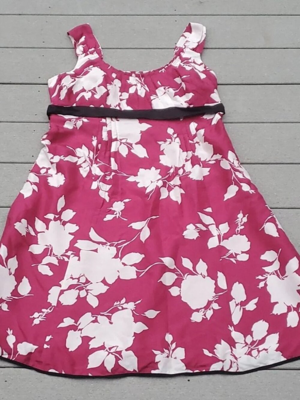 Monsoon UK Floral Print Sleeveless Silk Dress US 16 | UK 20